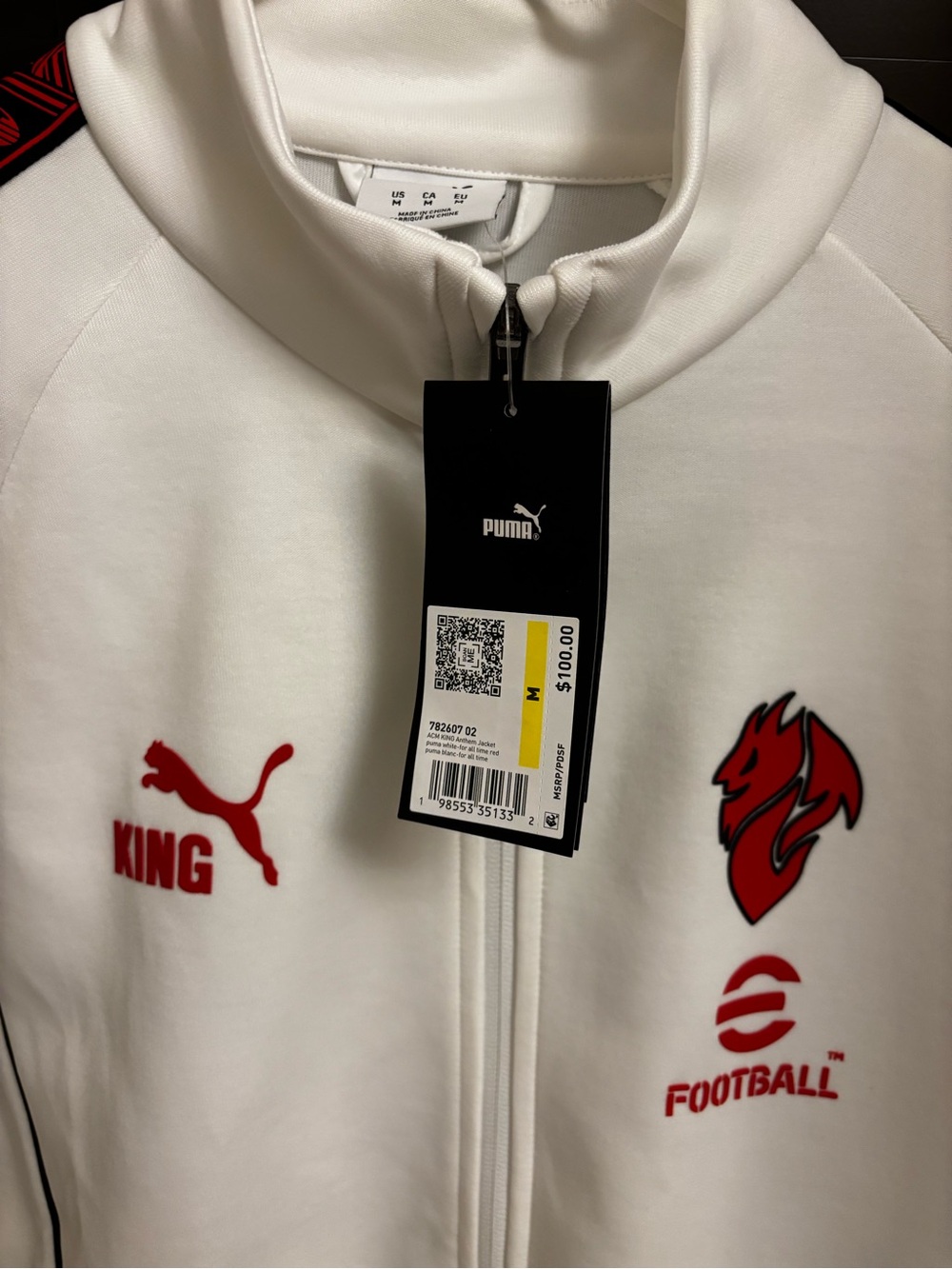 AC Milan Puma King Anthem Soccer Football Track Jacket Medium NWT - Picture 6 of 12